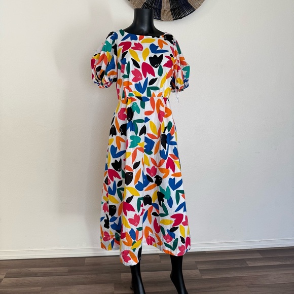 Calvin Klein Multicolor Floral Midi Dress - Picture 5 of 12